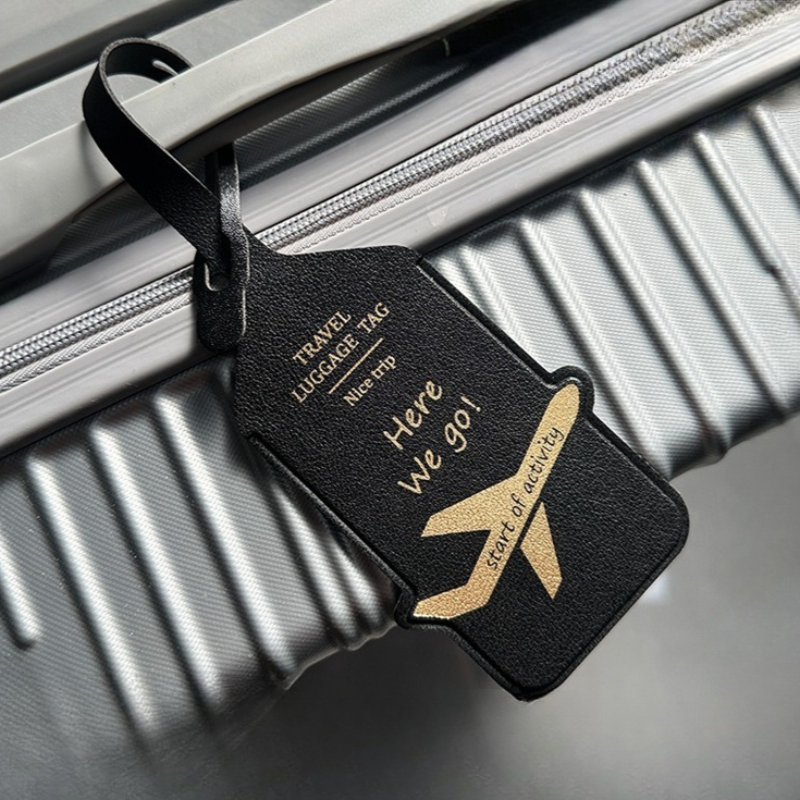 Luggage Tag Leather - PU Leather Travel Boarding Pass Luggage