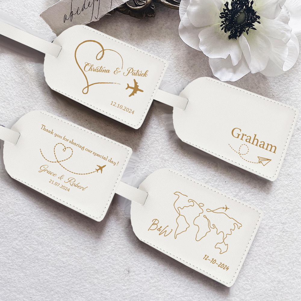 Luggage Tag Leather - Personalized Pu Leather Luggage Tag Monogrammed