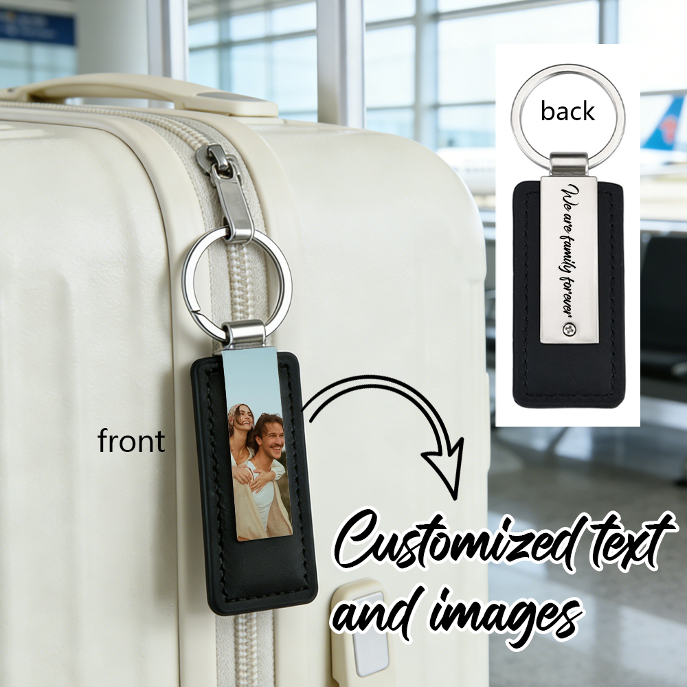 Luggage Tag Leather - Customized Double-Sided Leather Alloy Luggage Tag