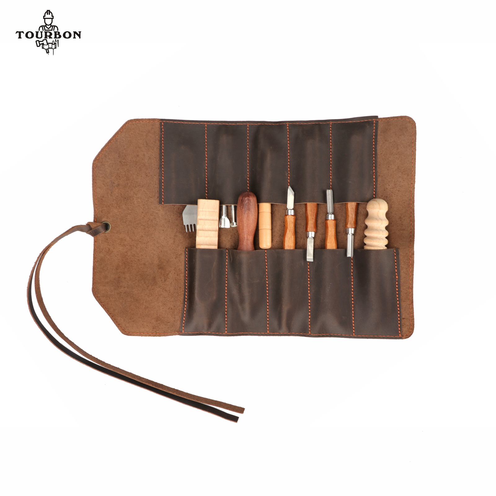 Travel Router Accessories - Tourbon Leather Tools Roll Up Bag