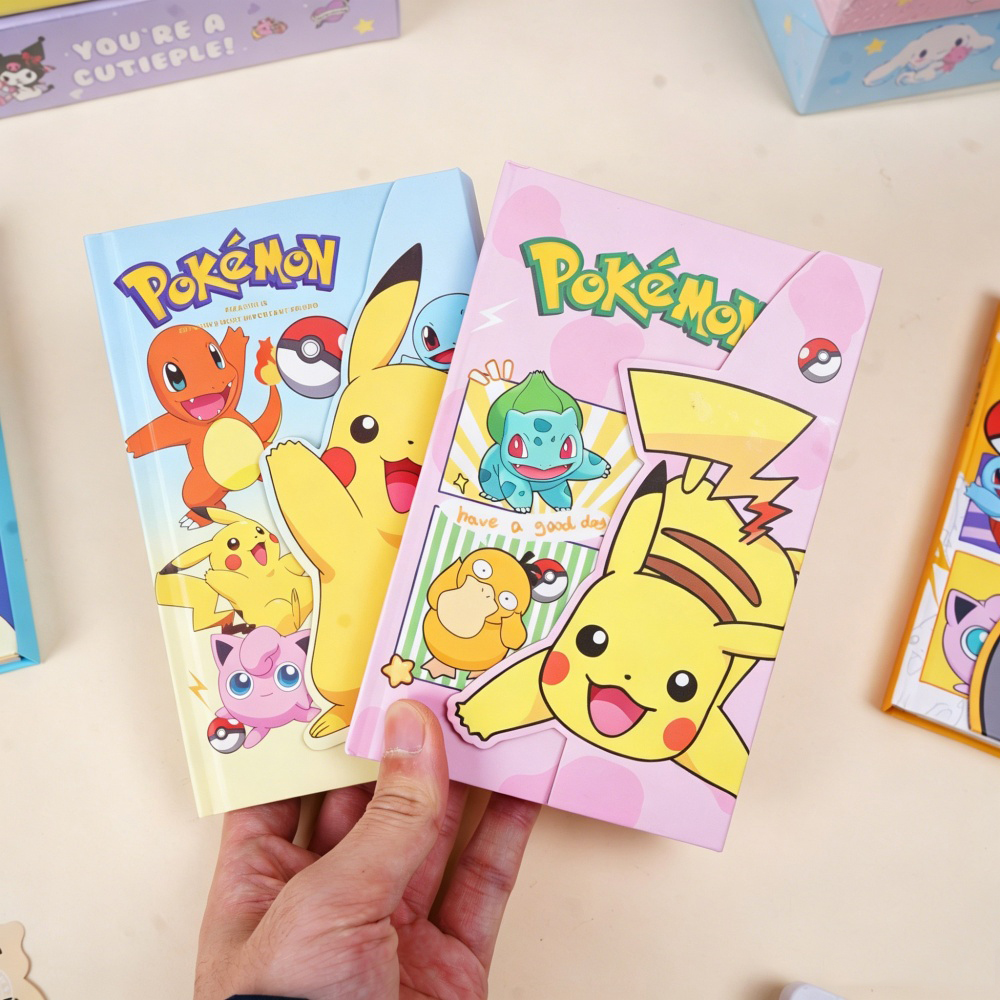 Travel Notebook Journal - Pokemon A6 Hardcover Notebooks Anime Pikachu