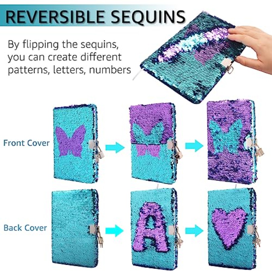 Magic Reversible Sequin Notebo - Travel Notebook Journal ulasan dan harga