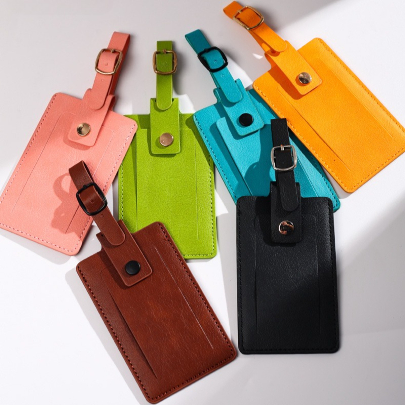 PU Leather Luggage Tag Suitcas - Luggage Tag Leather ulasan dan harga