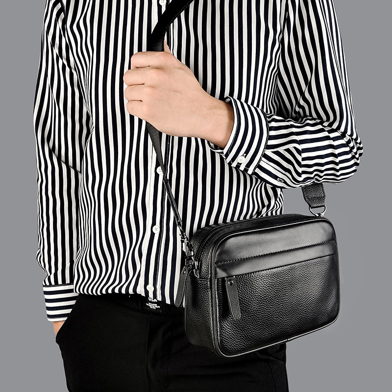 Men's Genuine Leather Shoulder - Travel Accessories Tech ulasan dan harga