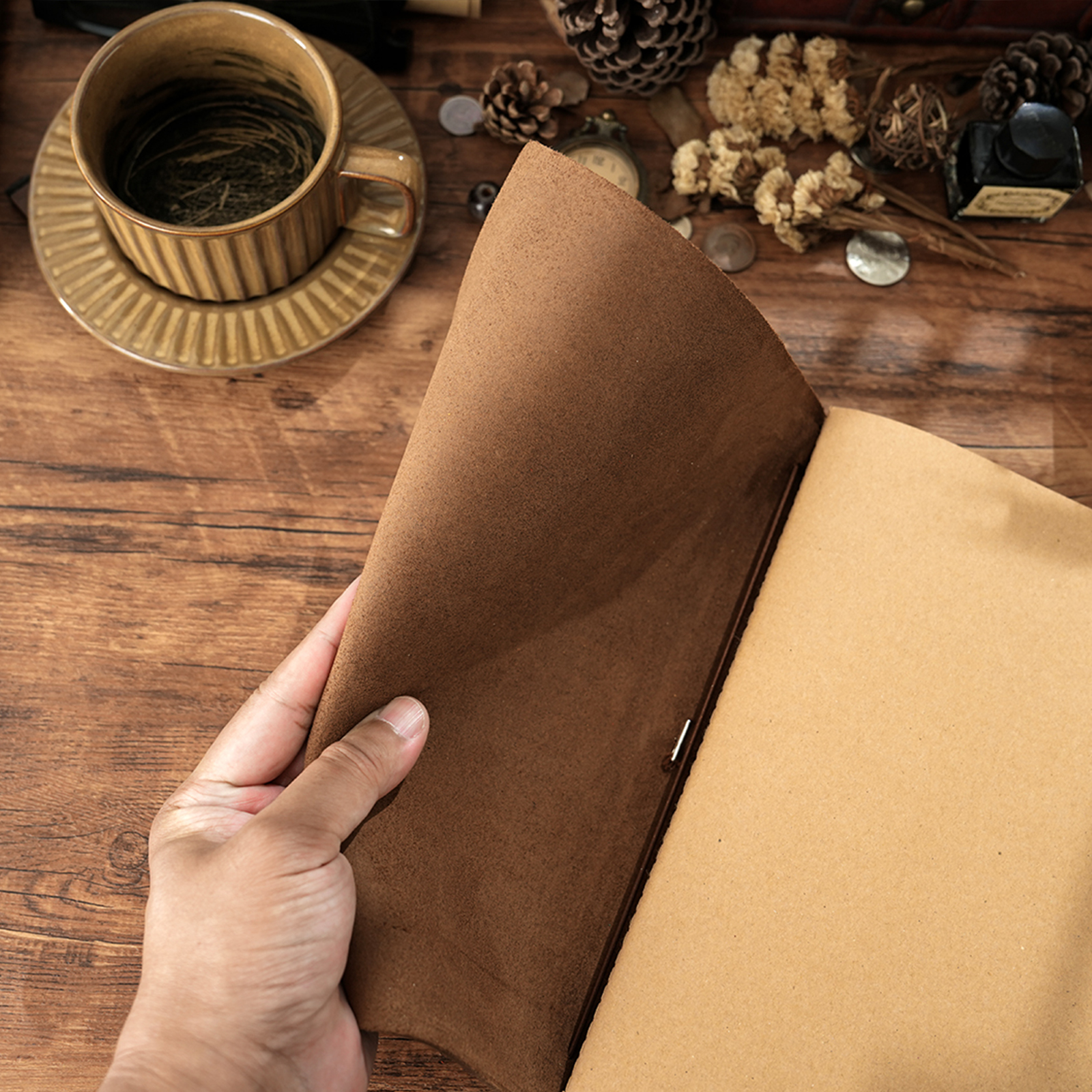 Handmade B5 Genuine Leather Tr - Travel Notebook Journal ulasan dan harga