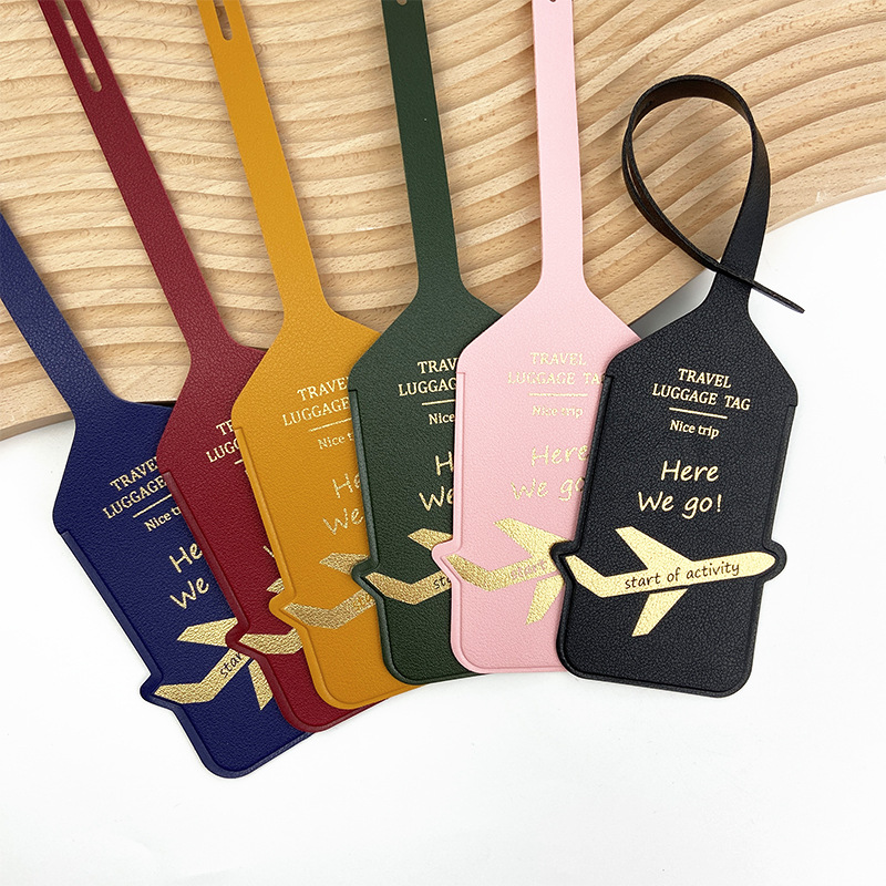 PU Leather Travel Boarding Pas - Luggage Tag Leather ulasan dan harga