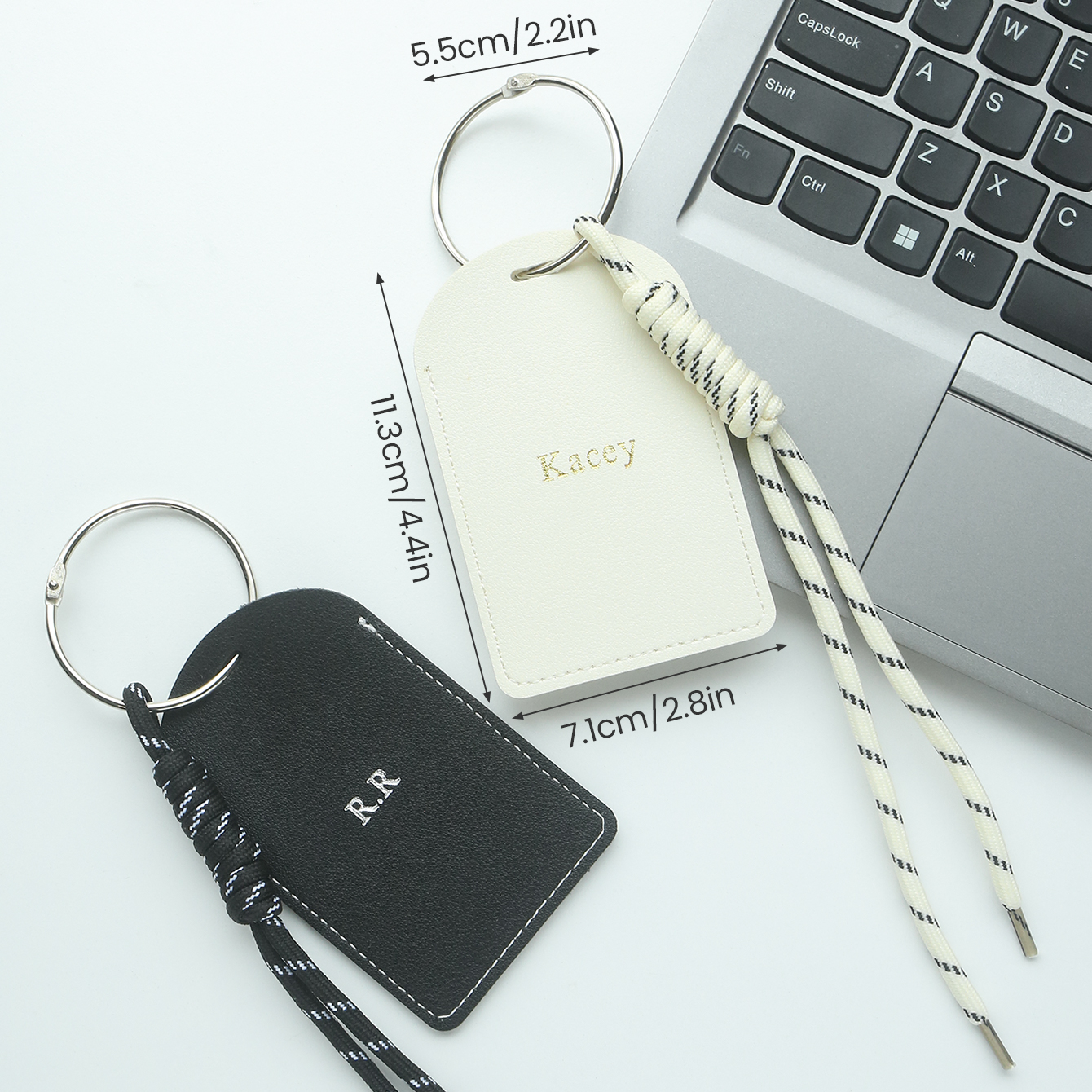 Personalized Custom Dual Initi - Luggage Tag Leather ulasan dan harga
