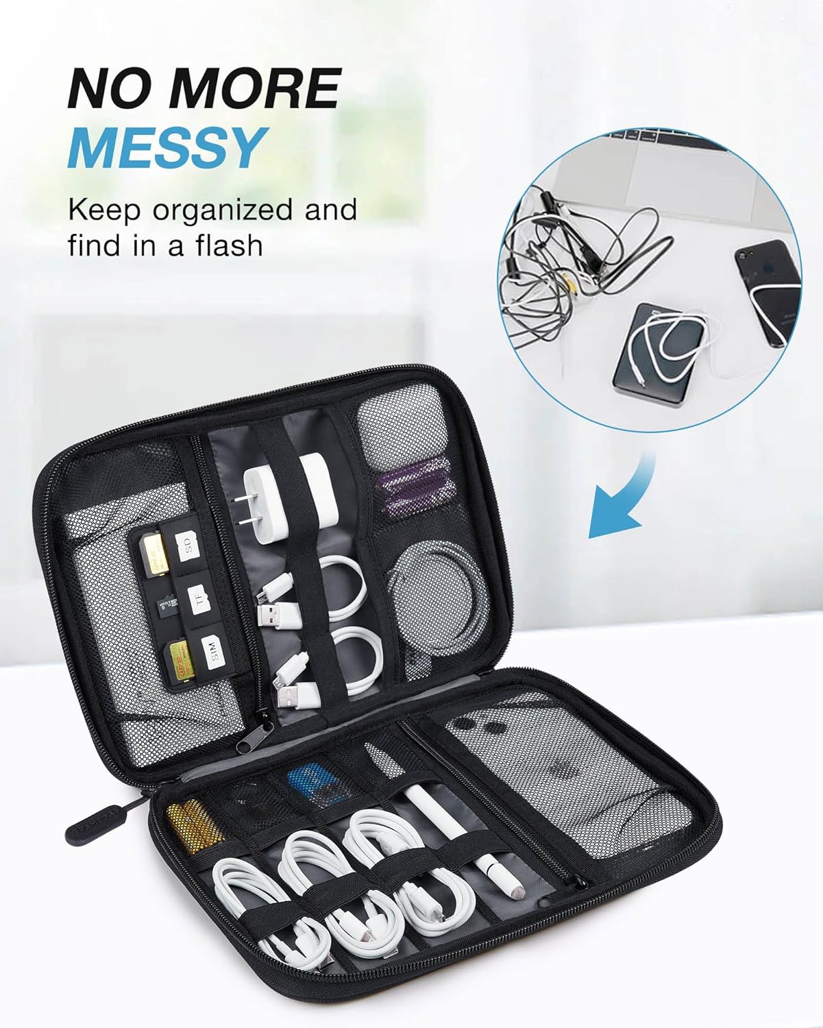 Large Electronics Travel Organ - Travel Accessories Tech ulasan dan harga