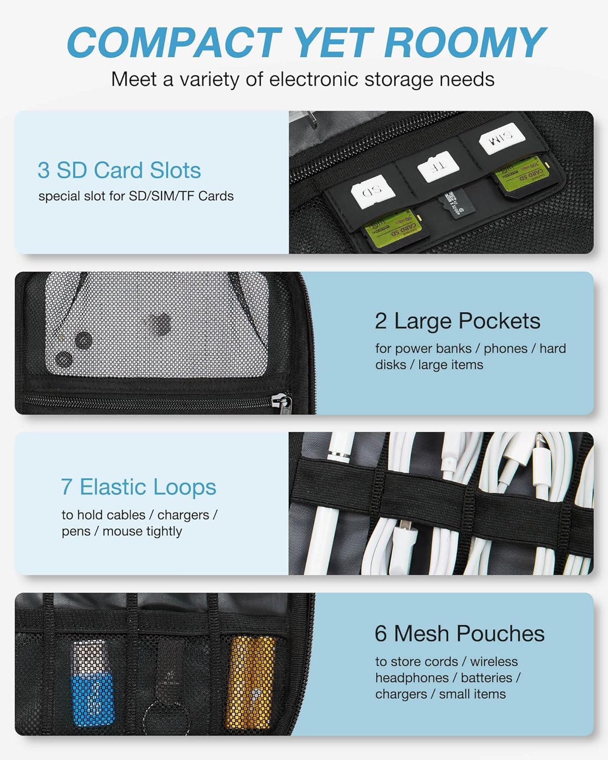 Large Electronics Travel Organ - Travel Accessories Tech ulasan dan harga